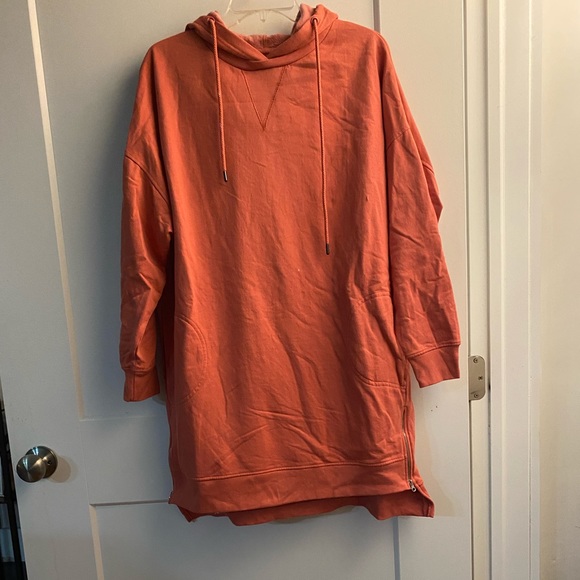 venus tunic length zip up hoodie